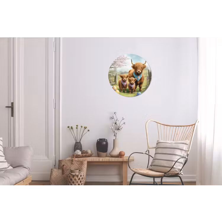 Wandcirkel - aluminium - Schotsehooglanders - Paaseieren - Lente — 2