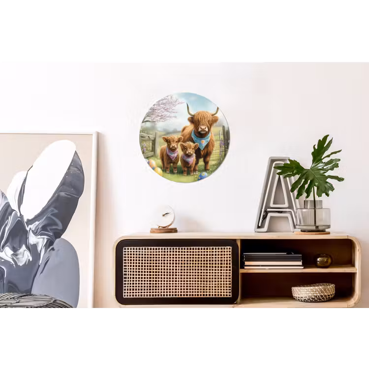 Wandcirkel - aluminium - Schotsehooglanders - Paaseieren - Lente — 3