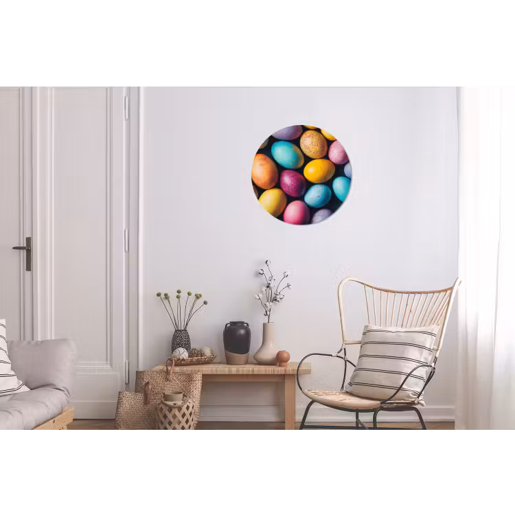 Wandcirkel - aluminium - Kleurrijk - Paaseitjes - Spetters — 2