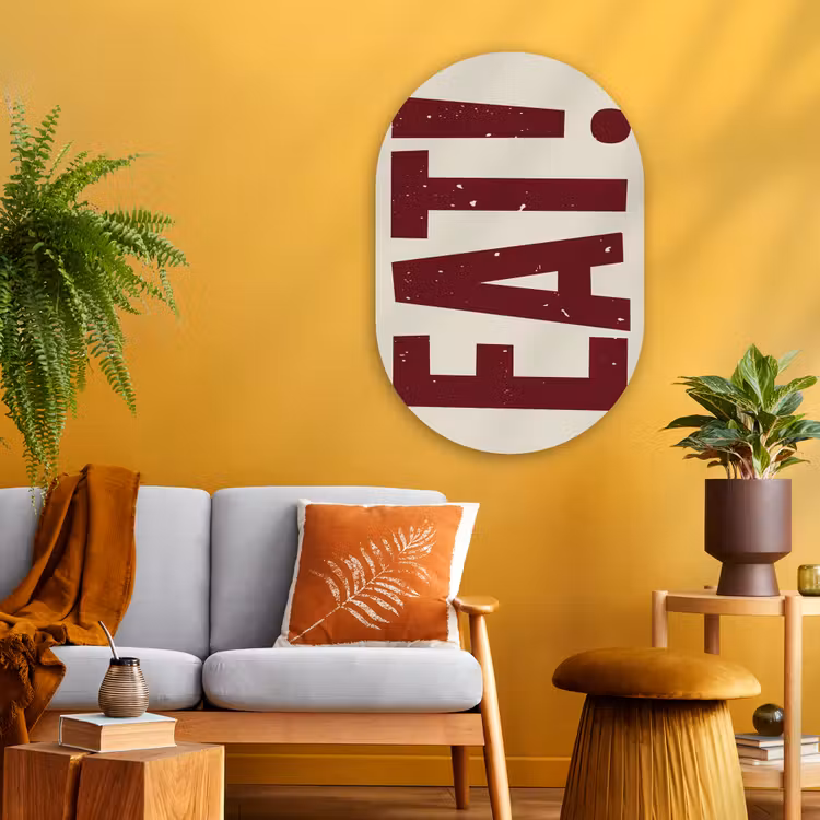 Muurovaal Glas – Red - Eten - Vintage - Decoratie — 3
