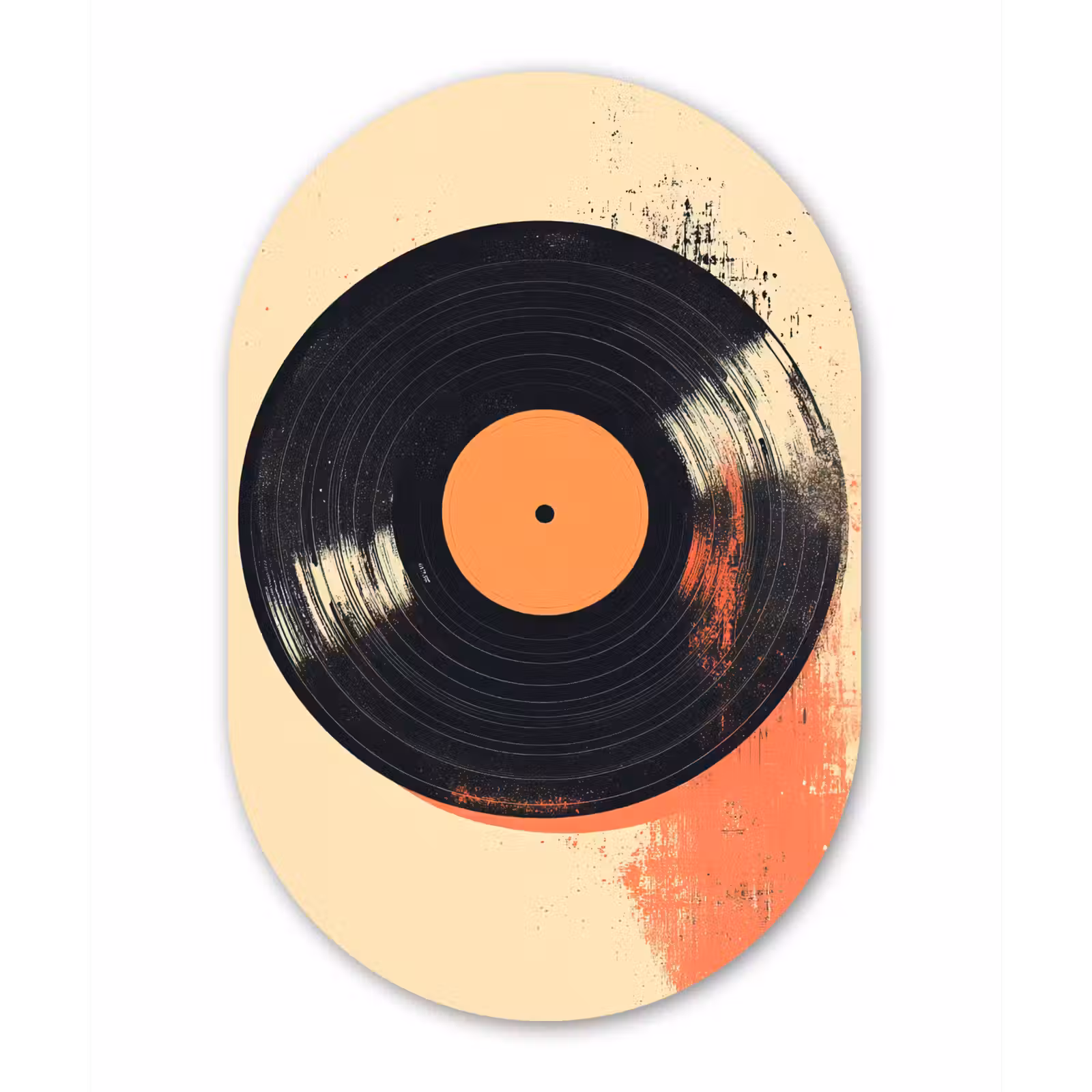 Wandoval Glas – Vinylplaat - Zwart - Verfspatten - Retro — 1