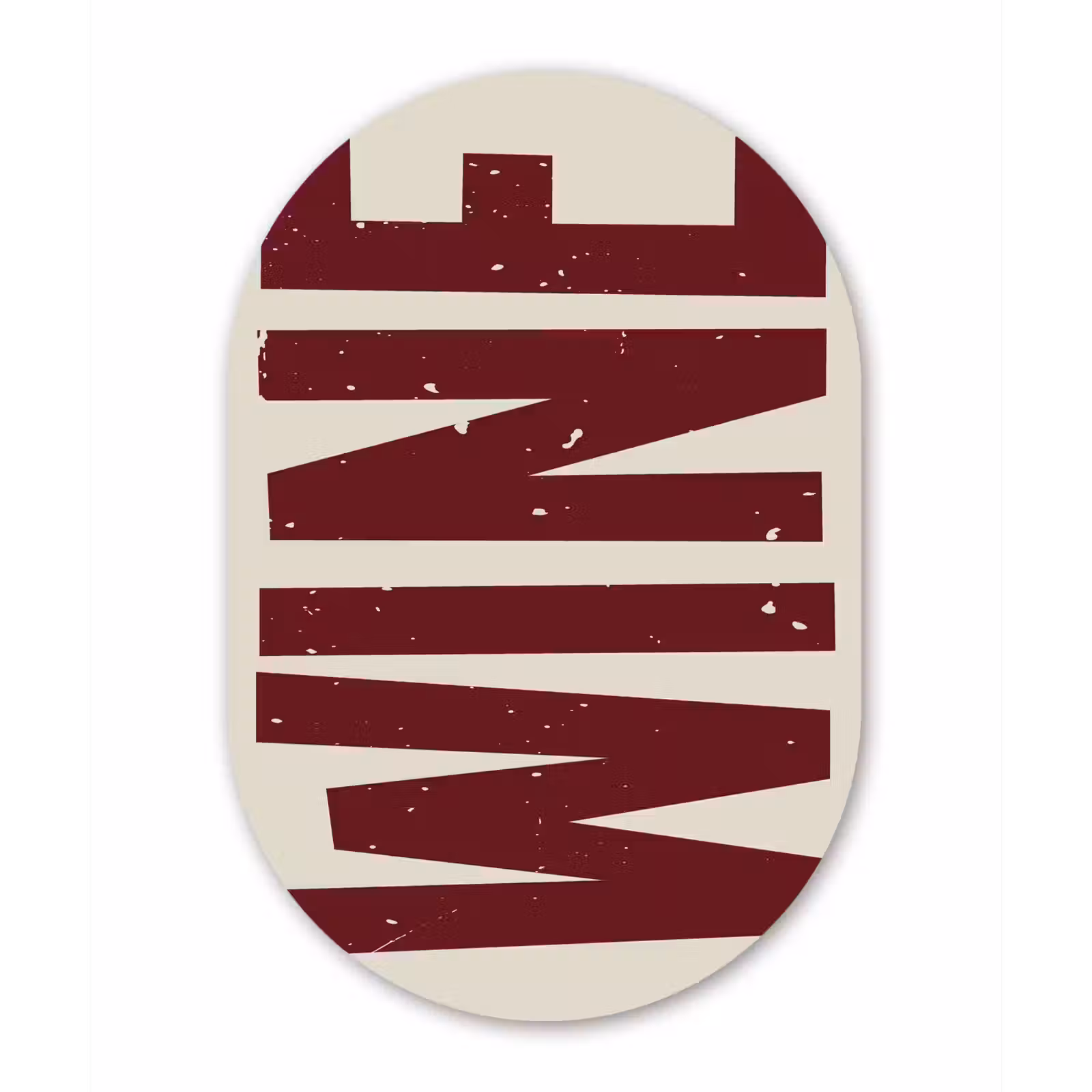 Muurovaal Glas – Wine - Red - Decoratie - Japandi — 1