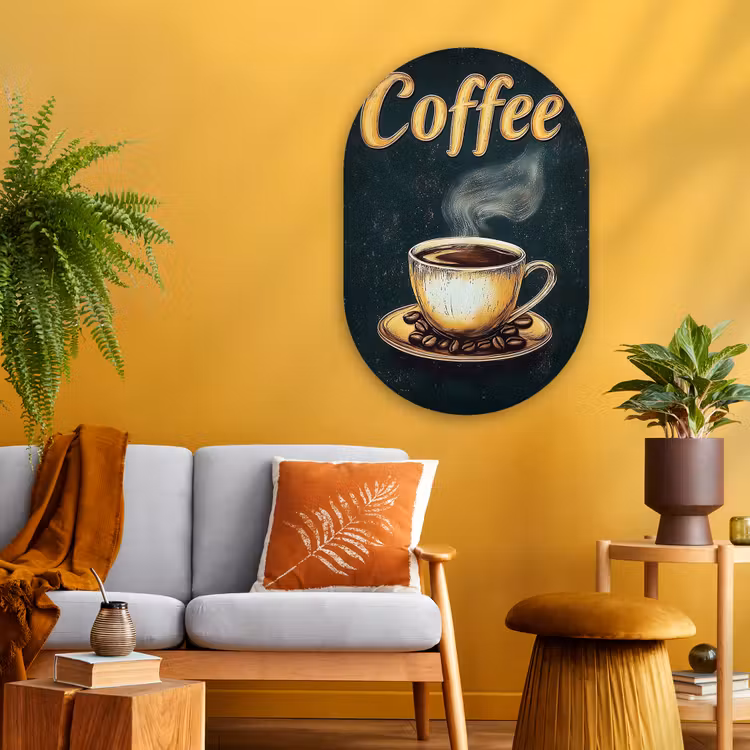 Wandoval Glas – Koffie - Schotel - Koffiebonen - Retro — 3
