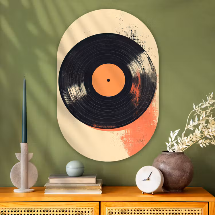 Wandoval Glas – Vinylplaat - Zwart - Verfspatten - Retro — 2