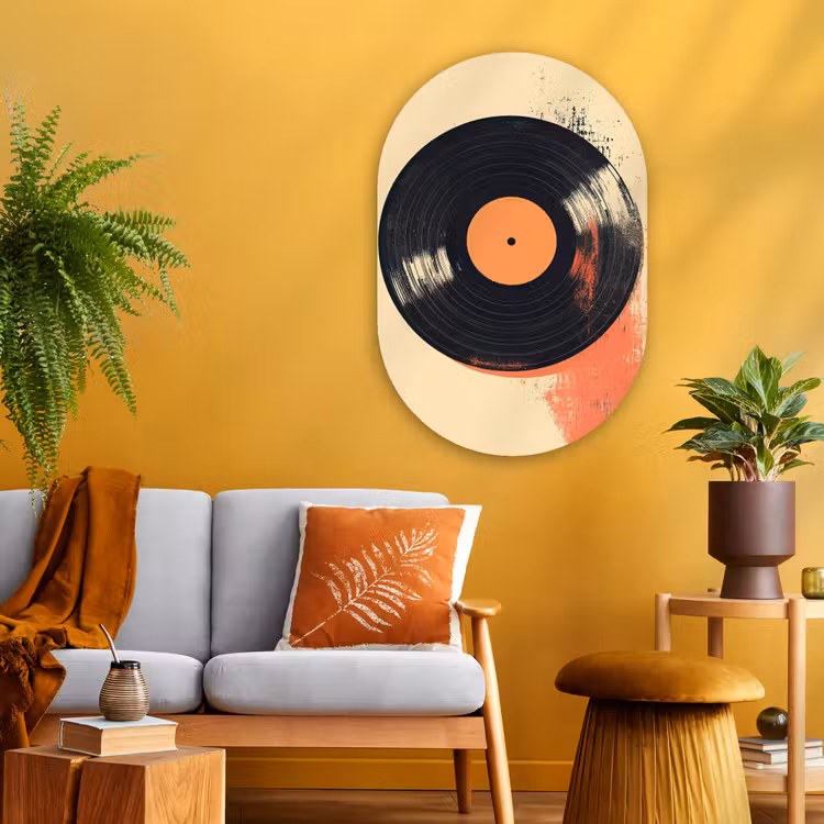 Wandoval Glas – Vinylplaat - Zwart - Verfspatten - Retro — 3