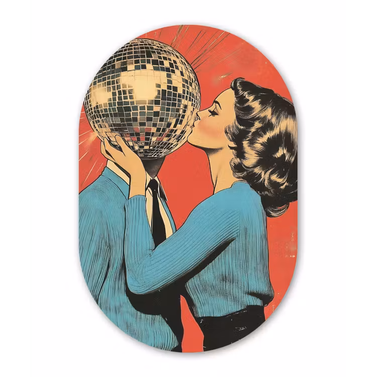Wandoval Glas – Vrouw - Retro - Discobal - Kus — 1
