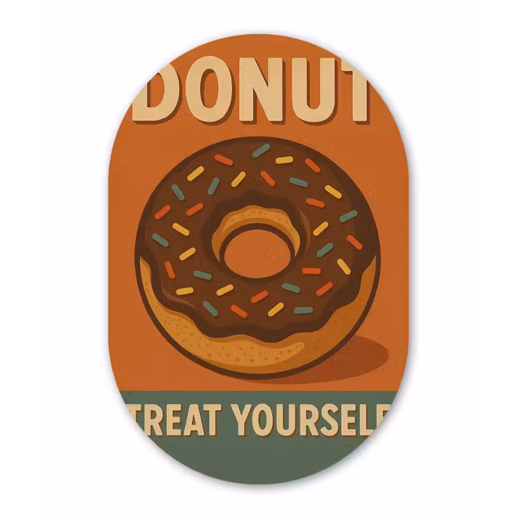 Wandoval Glas – Donut - Spikkels - Kleurrijk - Quote — 1