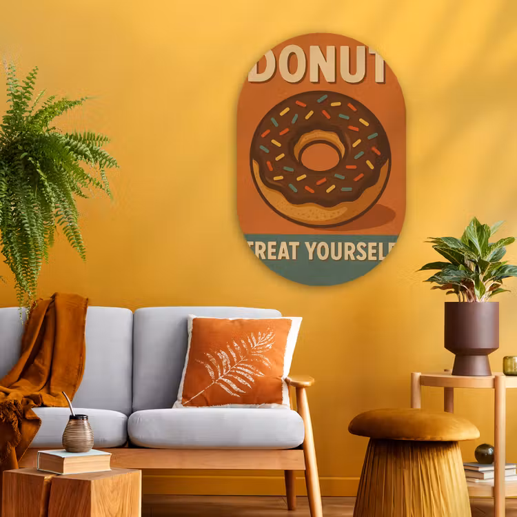 Wandoval Glas – Donut - Spikkels - Kleurrijk - Quote — 3