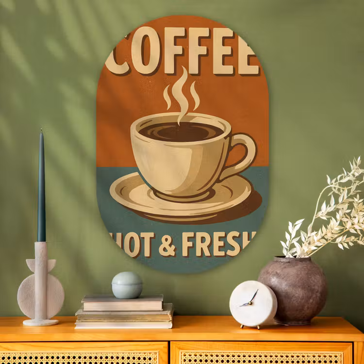 Wandoval Glas – Koffie - Kop - Vintage - Quote — 2