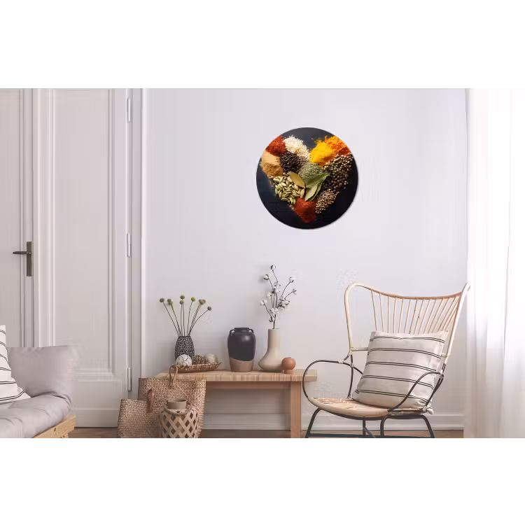 Wandcirkel - aluminium - Specerijen - Mix - Hartvorm - Zwart — 2