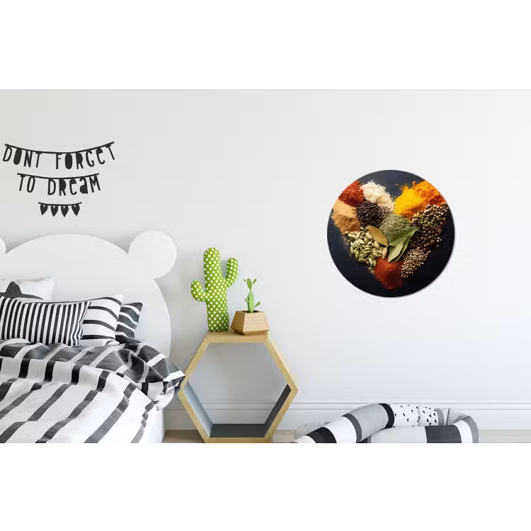 Wandcirkel - aluminium - Specerijen - Mix - Hartvorm - Zwart — 5