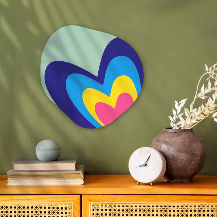 Organisch schilderij – Hartjes - Kleurrijk - Valentijn — 2
