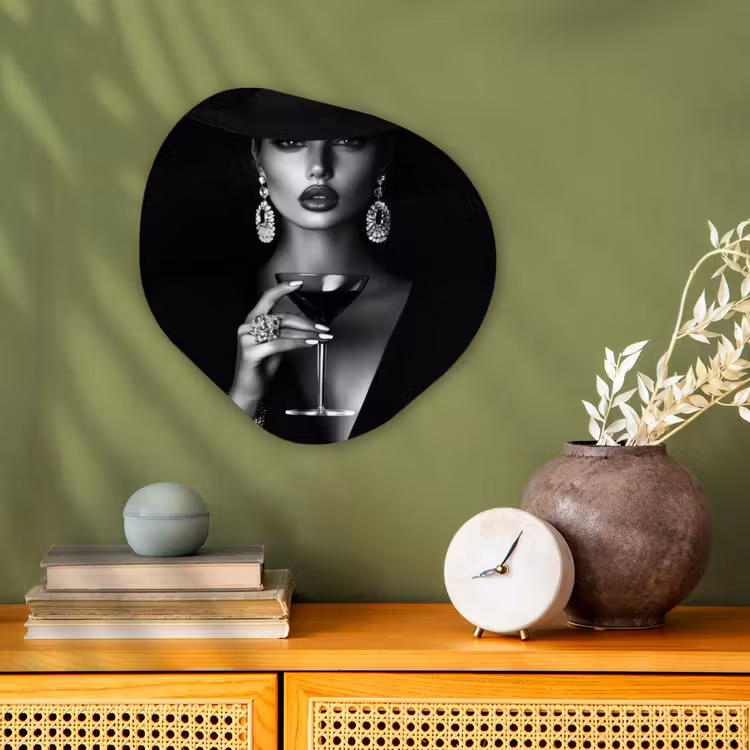 Organisch schilderij – Vrouw - Cocktail - Chic — 2