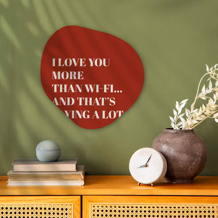 Organisch schilderij – Rood - Quote - Liefde — 2