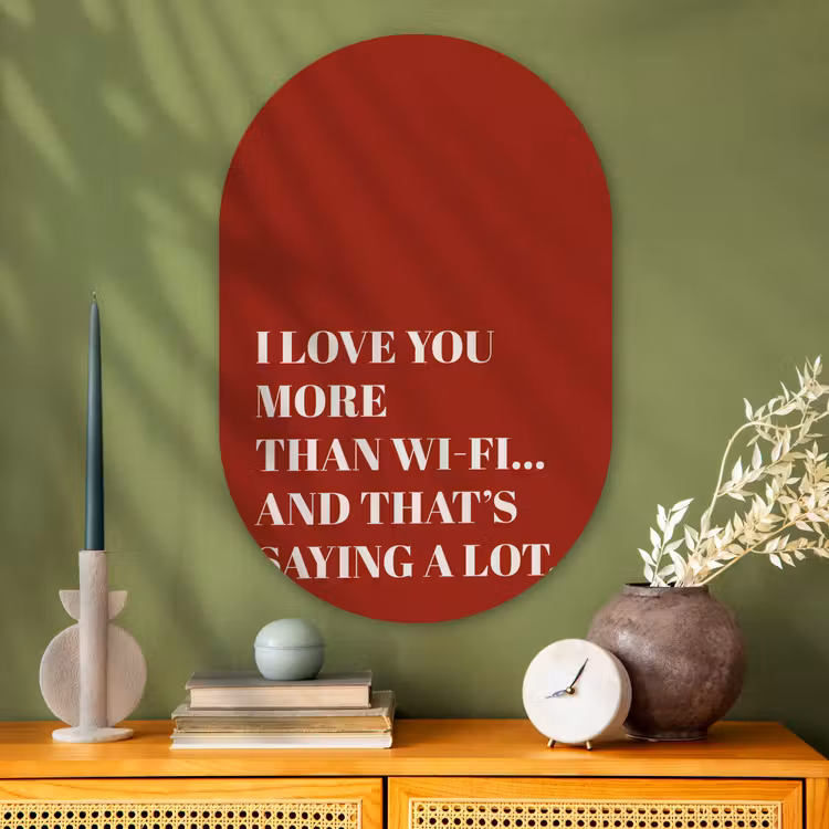 Wandoval Glas – Rood - Quote - Liefde — 2