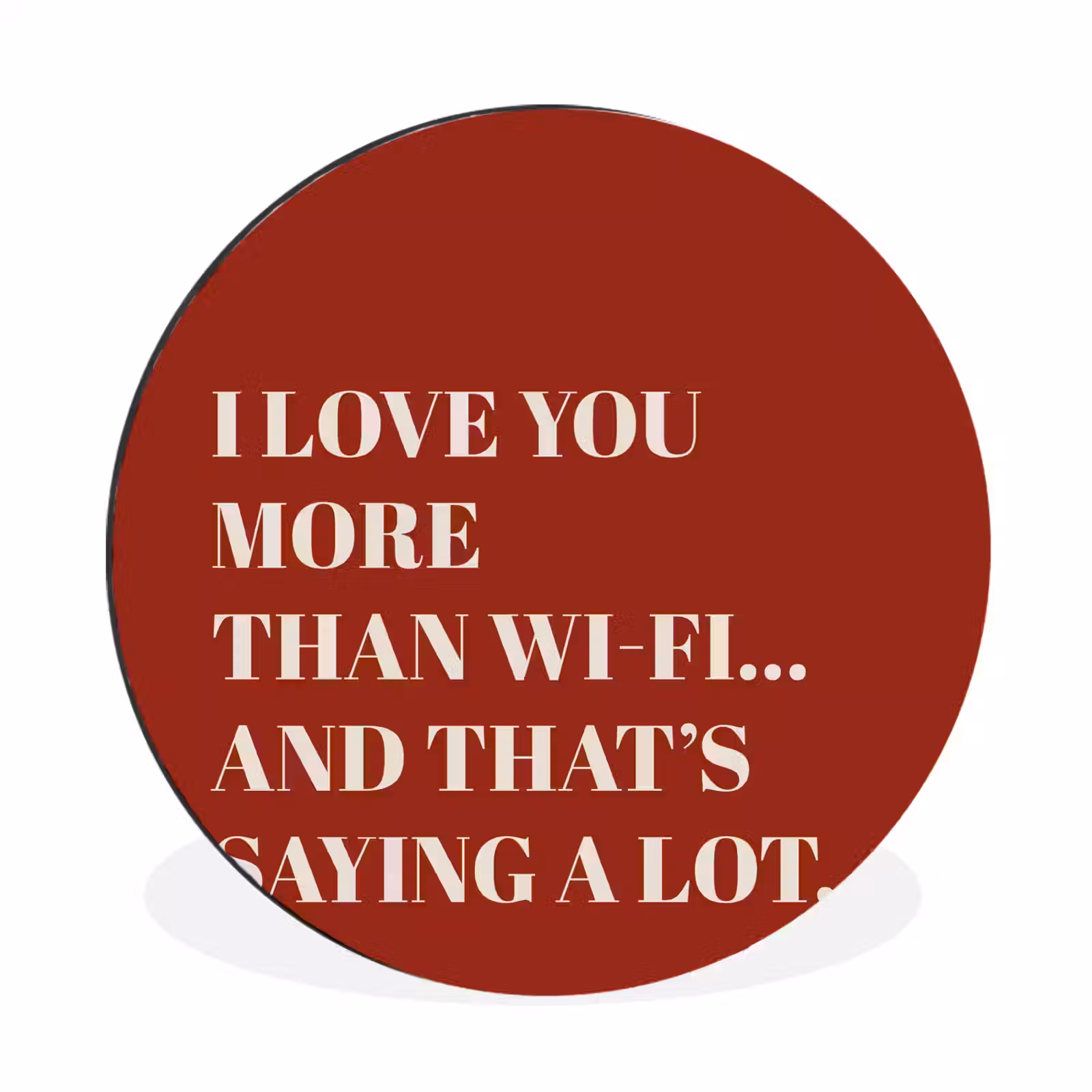 Wandcirkel - aluminium - Rood - Quote - Liefde — 1