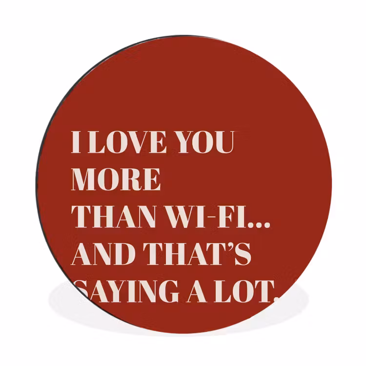 Wandcirkel - aluminium - Rood - Quote - Liefde — 1