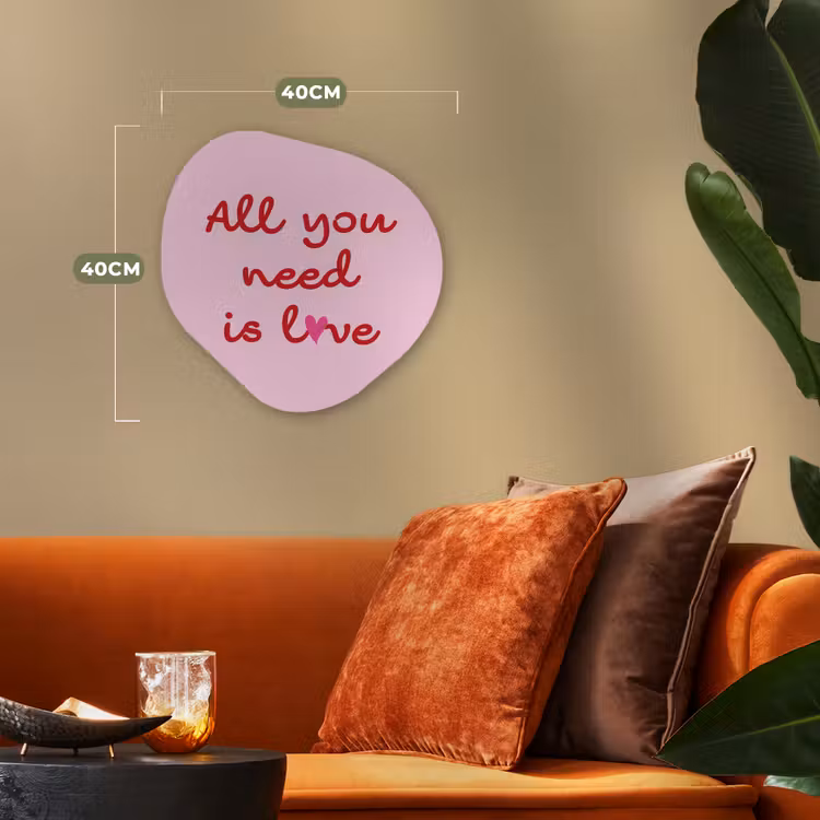 Organisch schilderij - Forex - Tekst - Roze - Love - Hart — 4