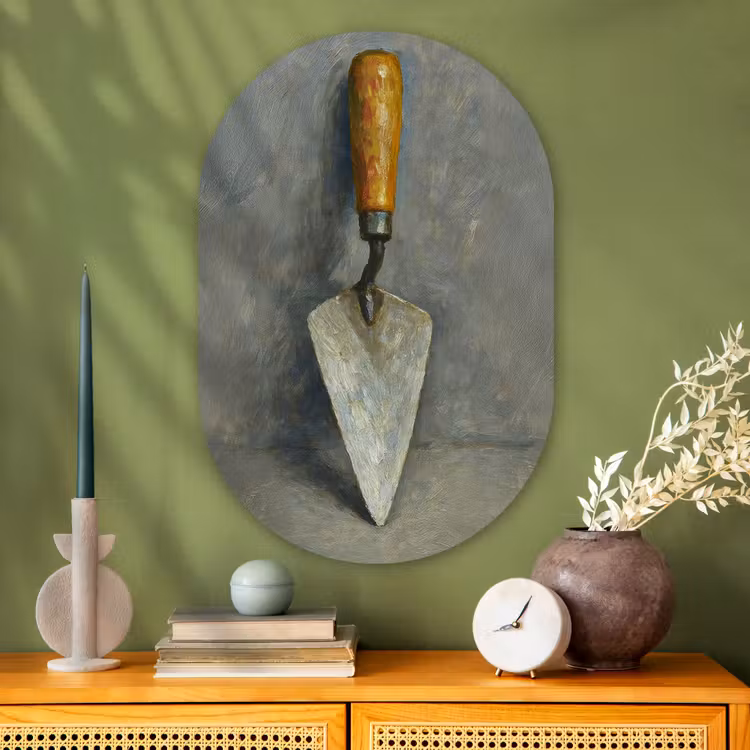 Muurovaal glas - Troffel - Verf - Gereedschap — 2