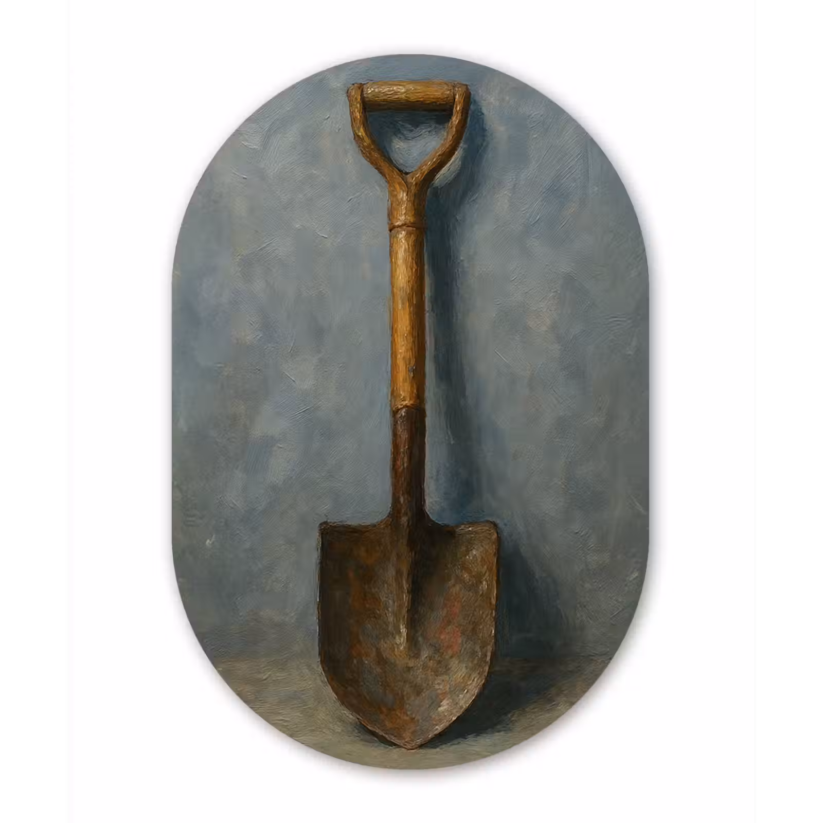 Muurovaal glas - Schep - Gereedschap - Schilderij — 1