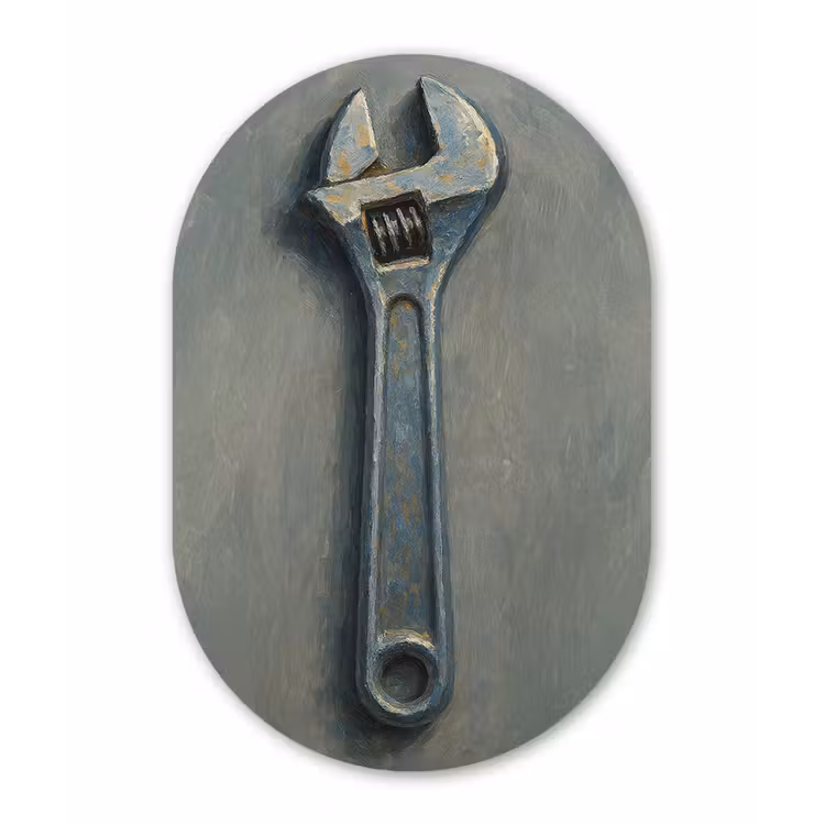 Muurovaal glas - Moersleutel - Gereedschap - Verf — 1