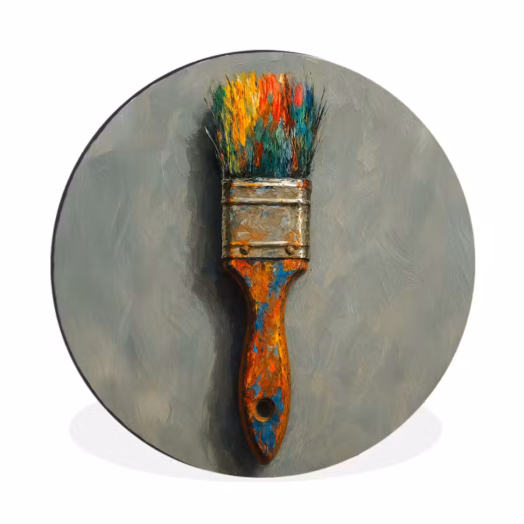 Wandcirkel - aluminium - Verf - Kwast - Schilderij — 1