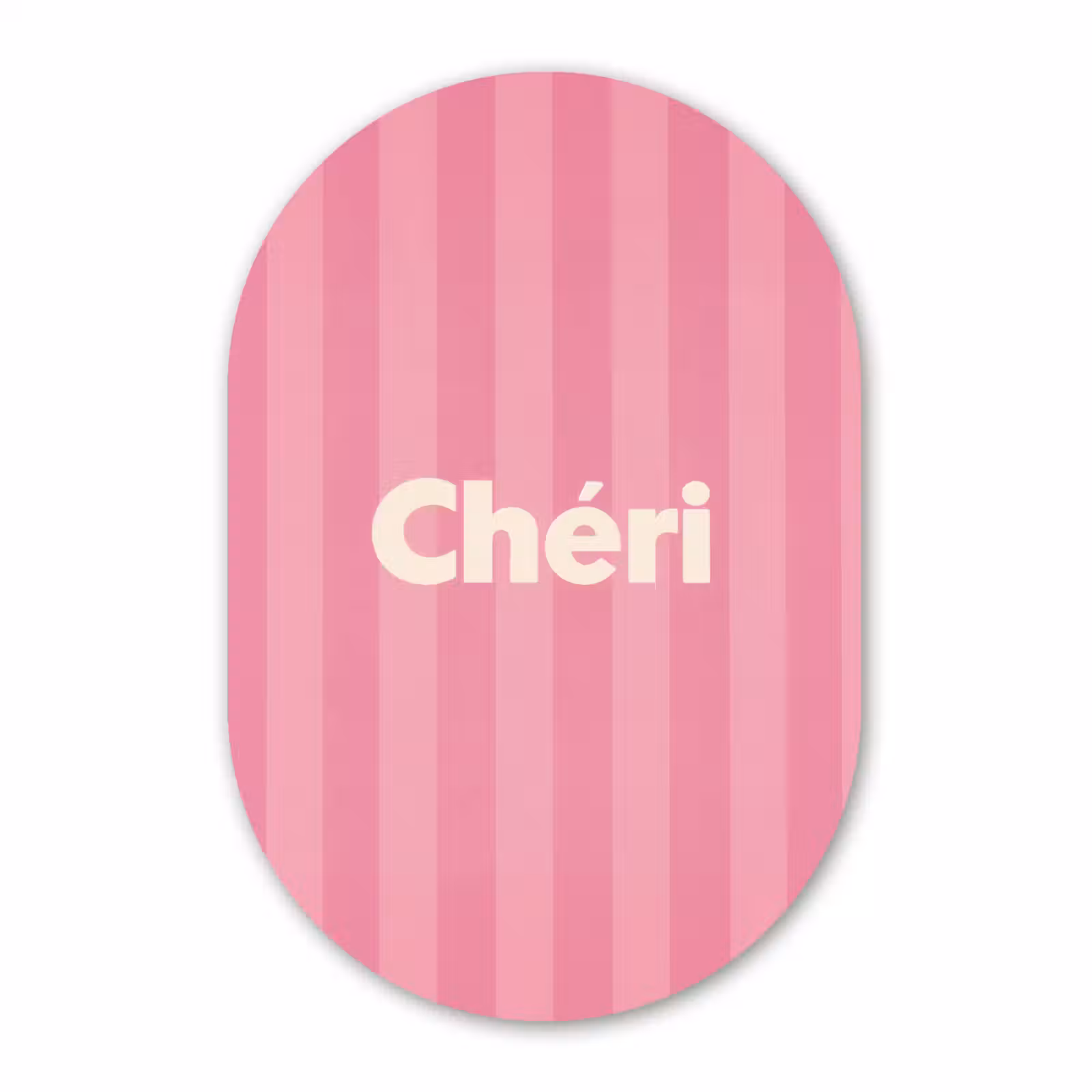 Wandoval Glas – Gestreept - Roze - Chéri — 1