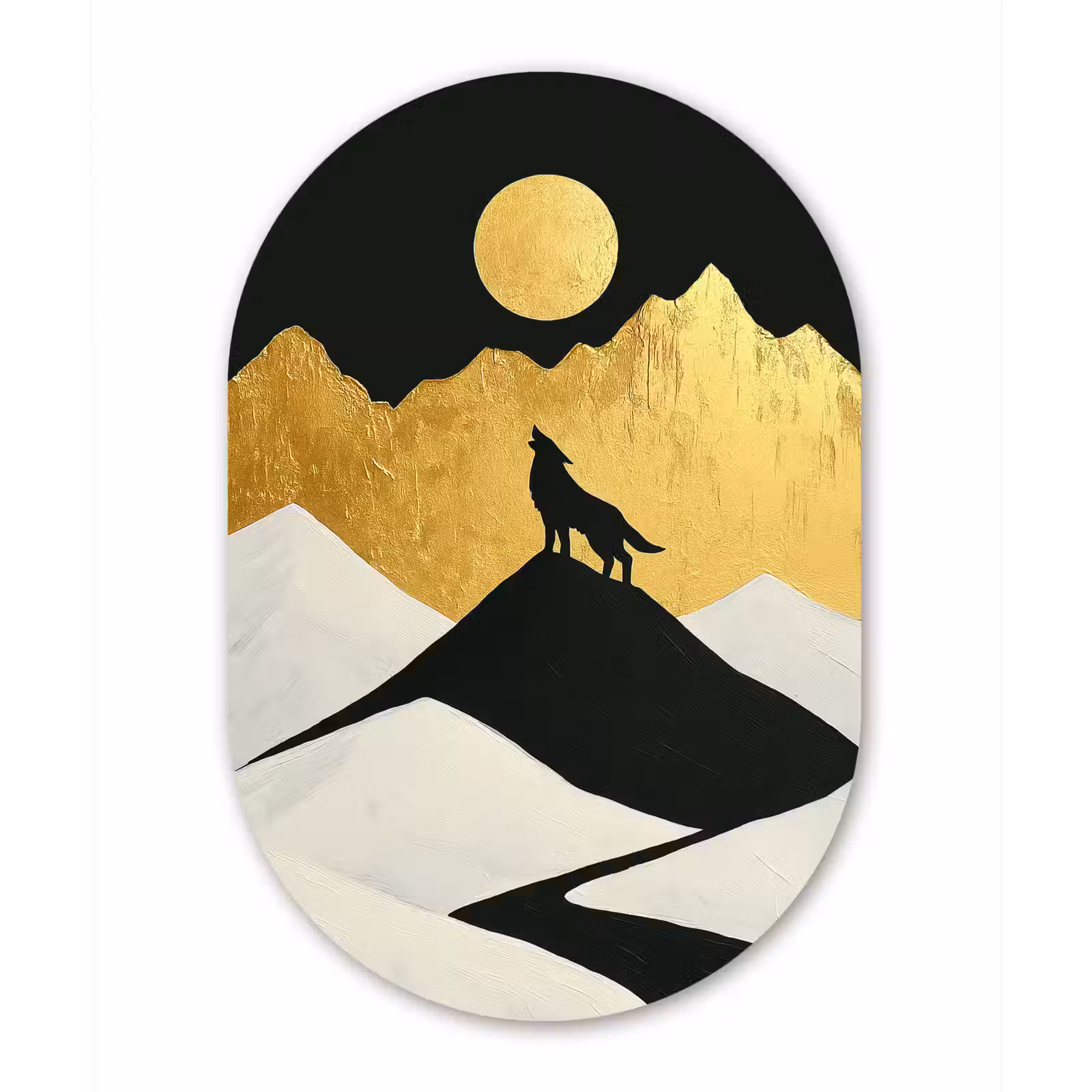 Wandoval Glas – Wolf - Bergen - Maan - Zwart — 1