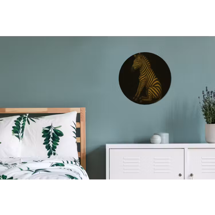 Wandcirkel - aluminium - Zebra - Strepen - Goud — 4