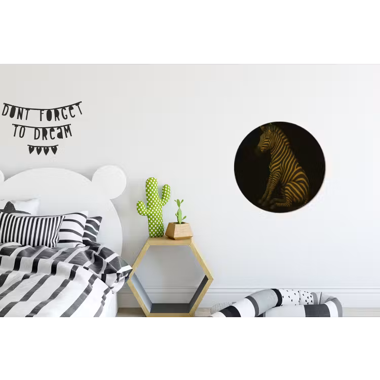 Wandcirkel - aluminium - Zebra - Strepen - Goud — 5