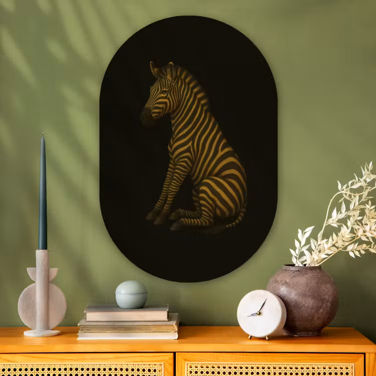 Wandoval Glas – Zebra - Strepen - Goud — 2