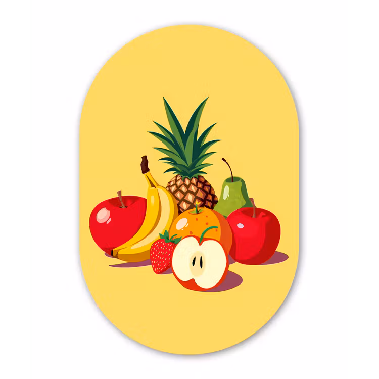 Wandoval Glas – Fruit - Illustratie - Kleurrijk — 1
