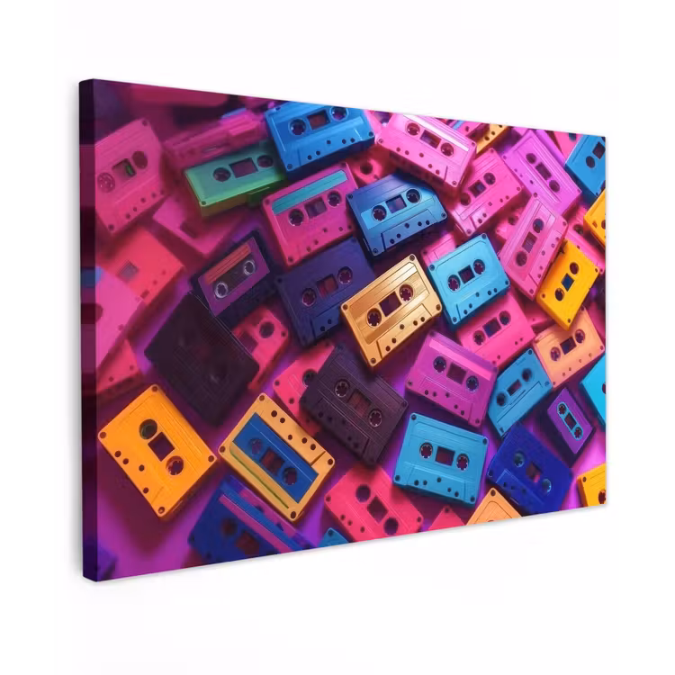 Buiten canvas - Cassetteband - Kleurrijk - Energiek — 1