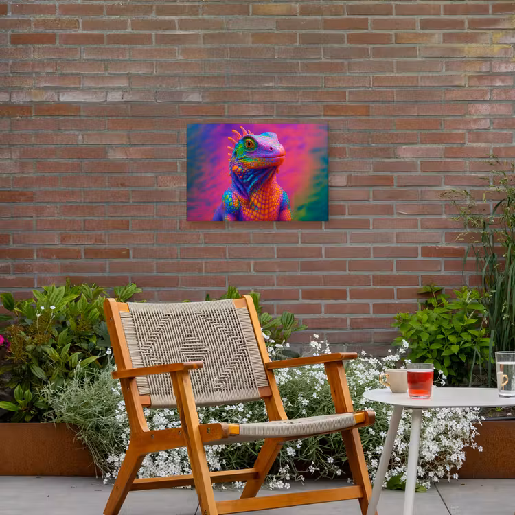 Buiten canvas - Kameleon - Dieren - Neon - Kleur — 2