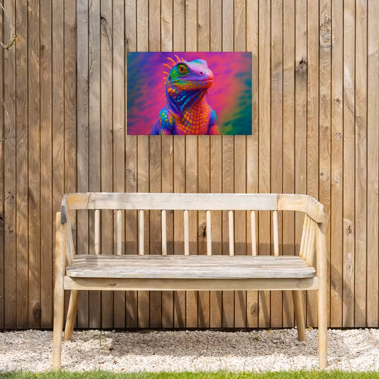 Buiten canvas - Kameleon - Dieren - Neon - Kleur — 3