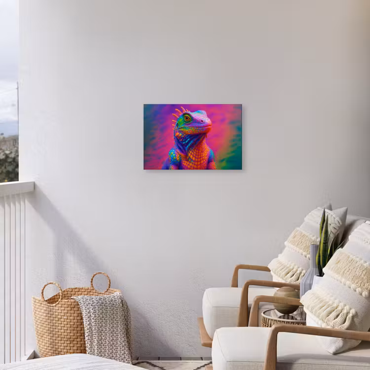 Buiten canvas - Kameleon - Dieren - Neon - Kleur — 4