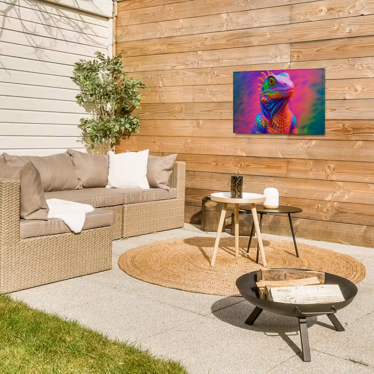 Buiten canvas - Kameleon - Dieren - Neon - Kleur — 5
