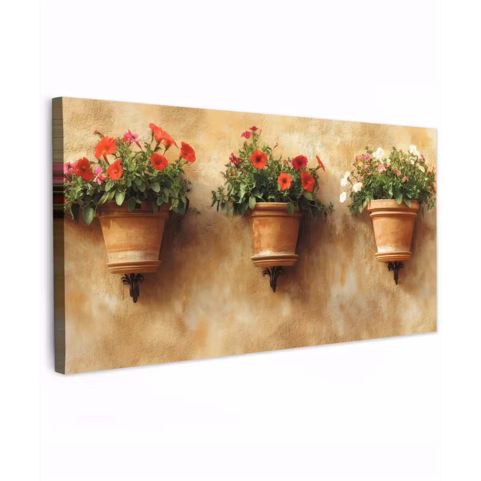 Buiten canvas - Bloempotten - Muur - Vintage — 1