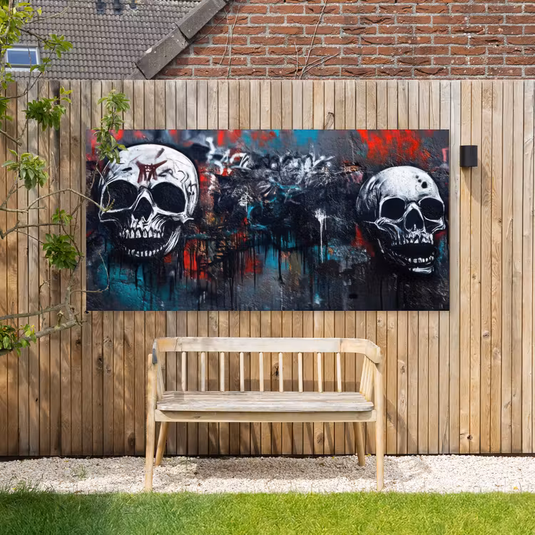 Buiten canvas - Schedels - Graffiti - Abstract — 3