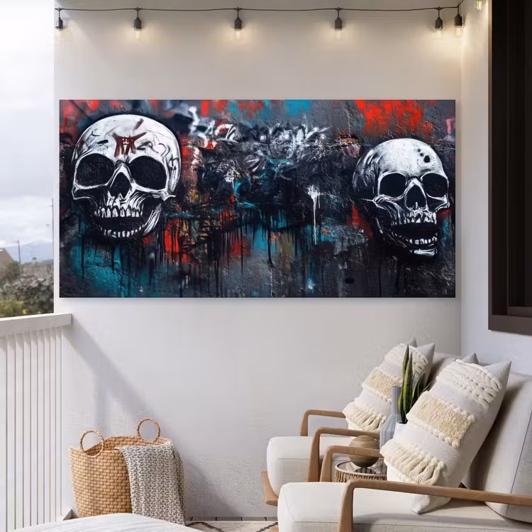 Buiten canvas - Schedels - Graffiti - Abstract — 4