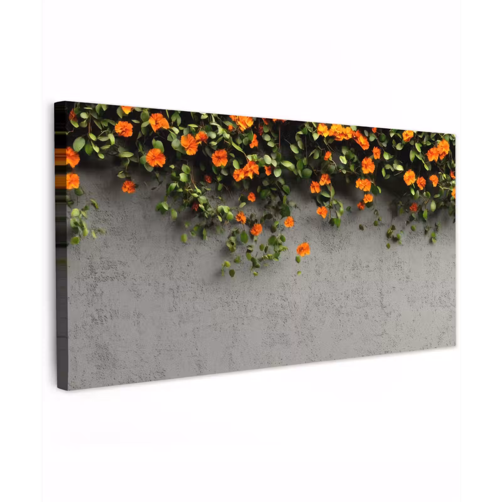 Buiten canvas - Bloemen - Muur - Oranje — 1