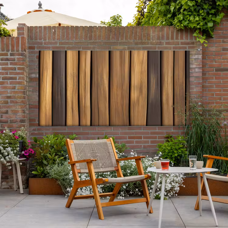 Buiten canvas - Hout - Planken - Natuurtinten — 2