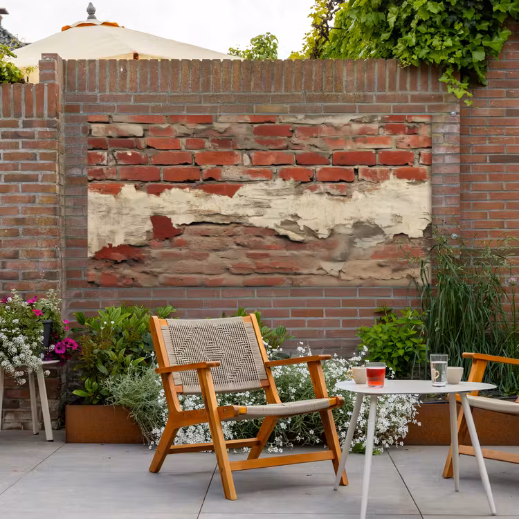 Buiten canvas - Muur - Baksteen - Verweerd — 2