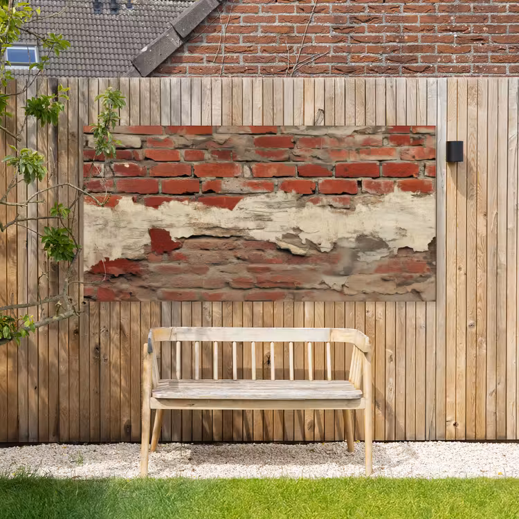 Buiten canvas - Muur - Baksteen - Verweerd — 3