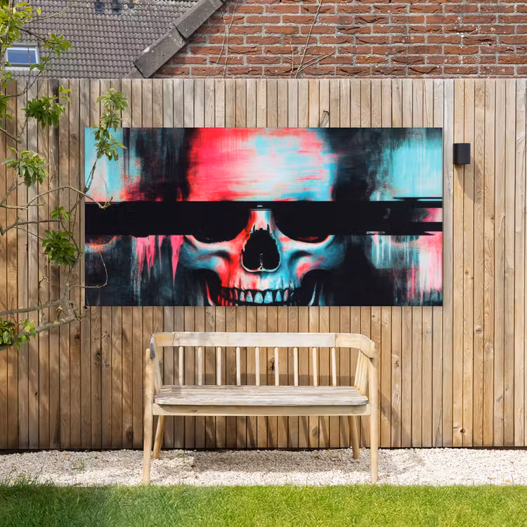 Buiten canvas - Schedels - Glitch - Cyberpunk — 3