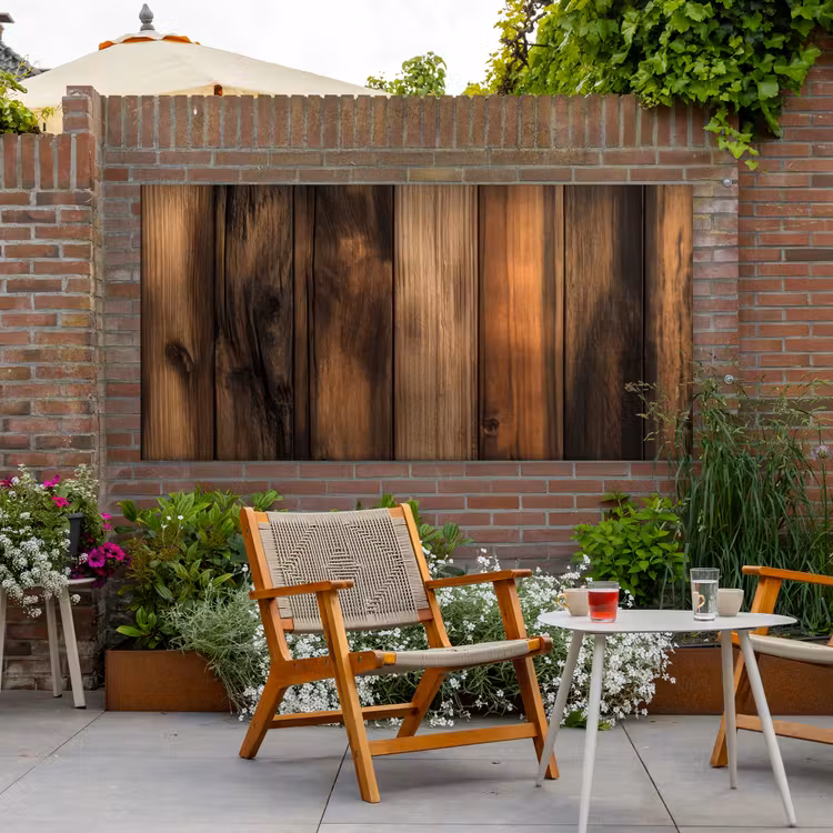 Buiten canvas - Hout - Rustiek - Donkere Planken — 2