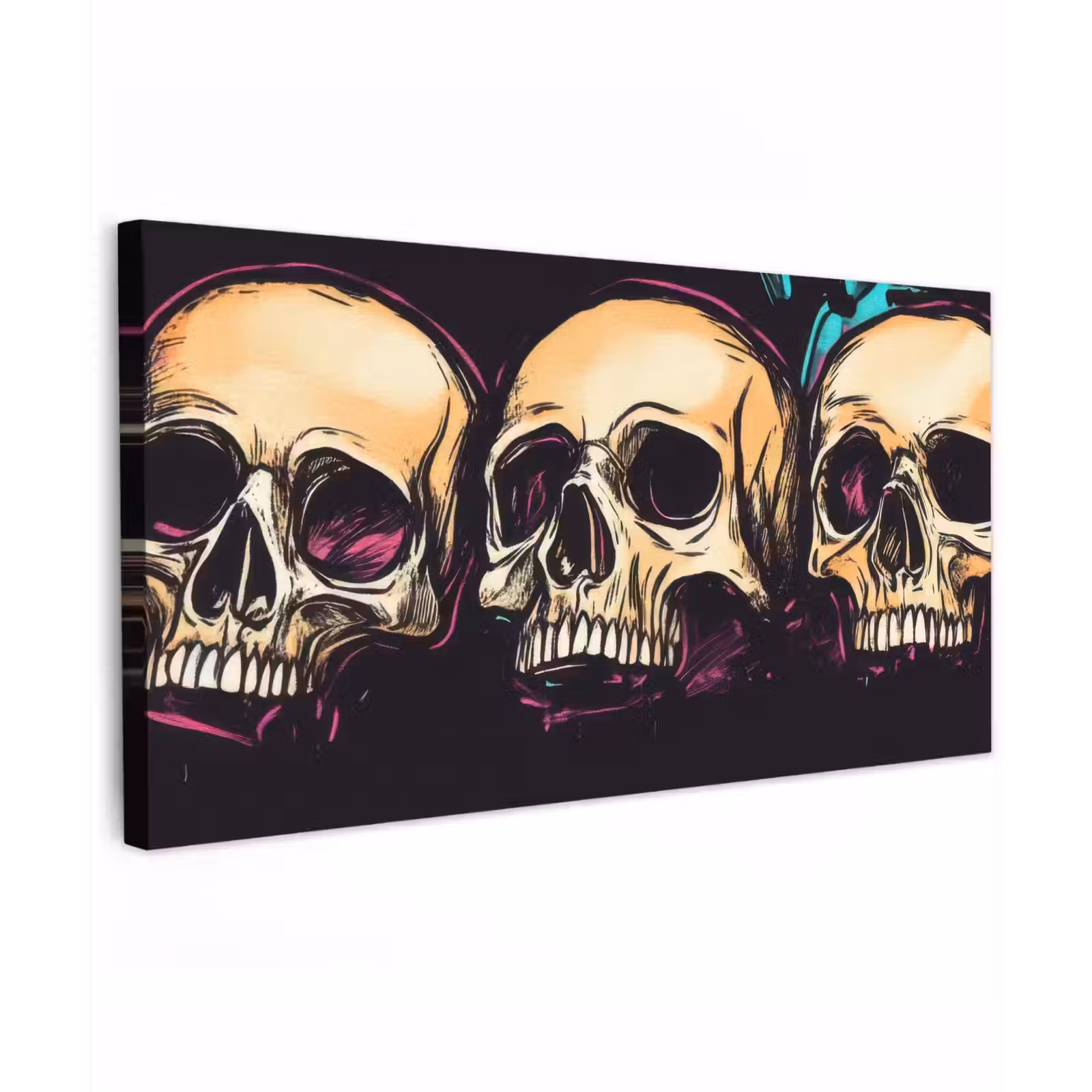 Buiten canvas - Schedels - Graffiti - Neon — 1