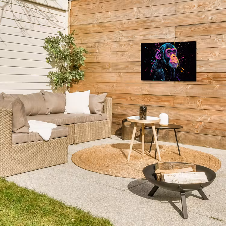 Buiten canvas - Aap - Verf - Neon - Kleur — 5