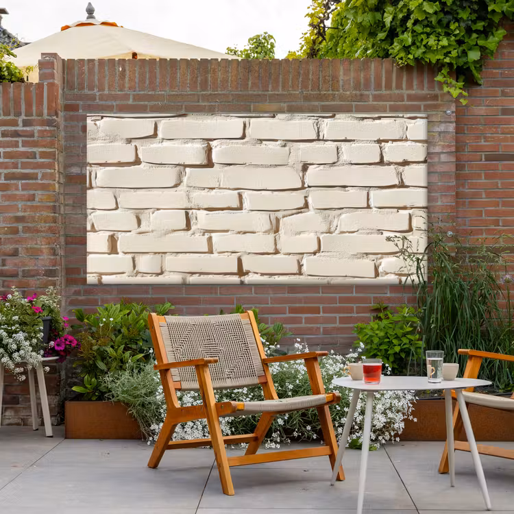 Buiten canvas - Bakstenen - Muur - Licht - Wit — 2
