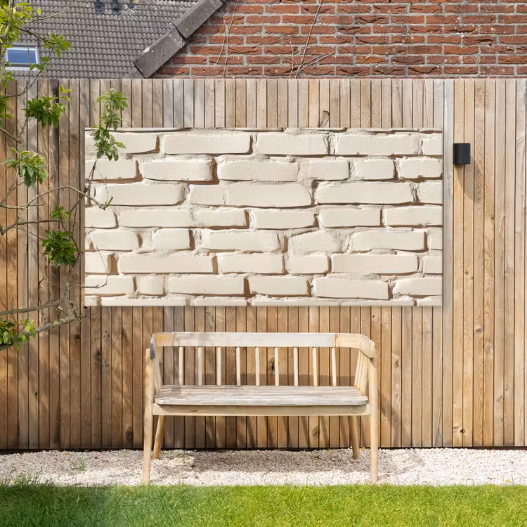 Buiten canvas - Bakstenen - Muur - Licht - Wit — 3